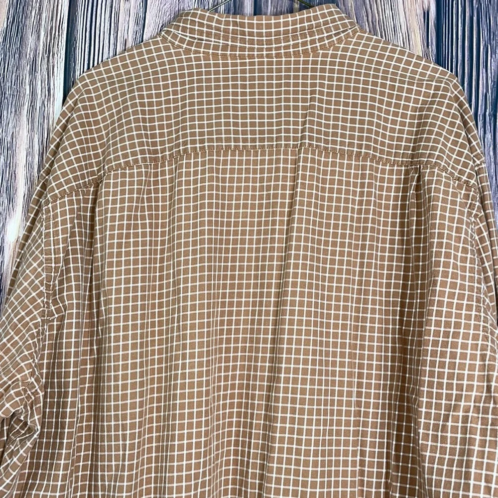 J. CREW MEN SHIRT Size XXL Color Brown White
